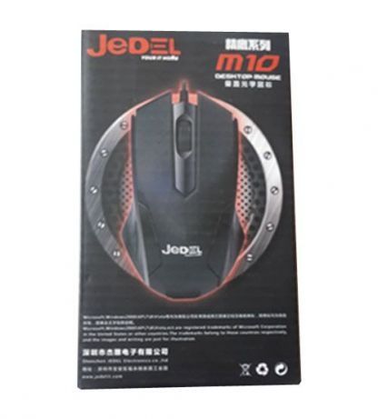 Мышь JEDEL M10 проводная, USB, 1000 dpi, Box, Black [M10]