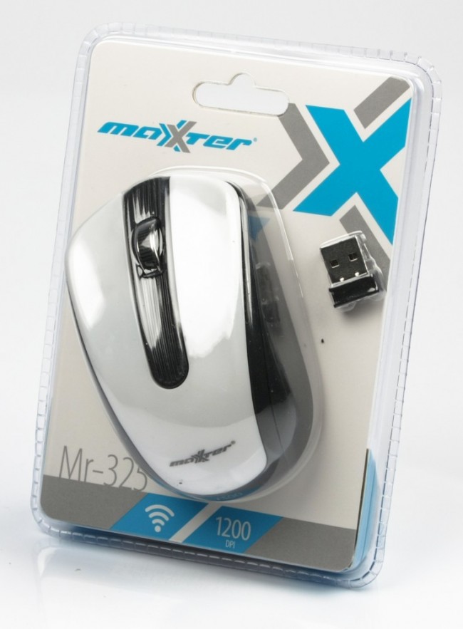 Мышь беспроводная Maxxter Mr-325-W, white [Mr-325-W]