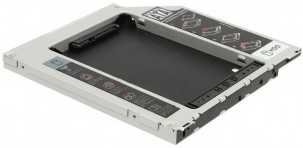 Адаптер подключения HDD 2.5`` 9.5 mm в отсек привода ноутбука SATA/mSATA (HDC-25), Blister [8592]
