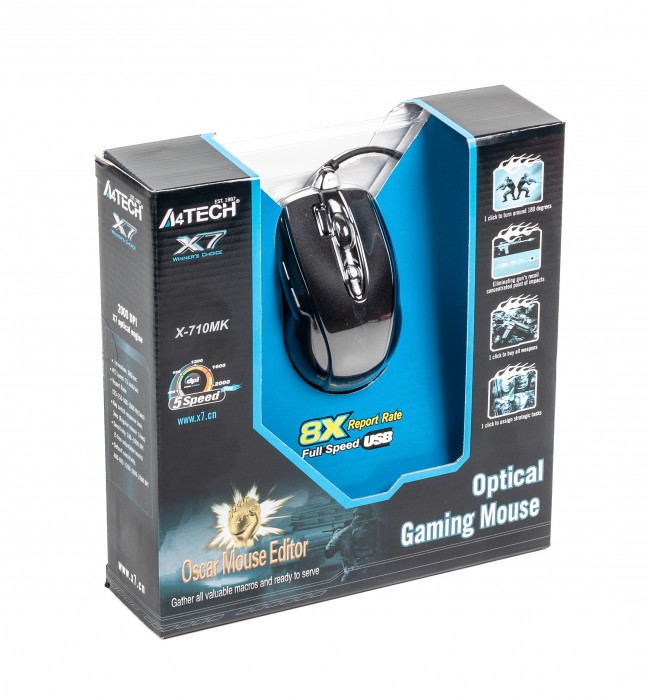 Миша A4Tech X710MK USB, black [X-710 MK USB (Black)]