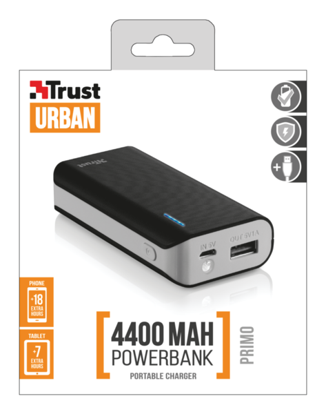 Универсальная мобильная батарея TRUST Primo 4400 [21224]