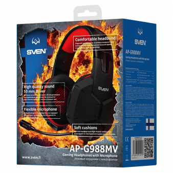 Гарнитура Sven AP-G988MV Black/Red