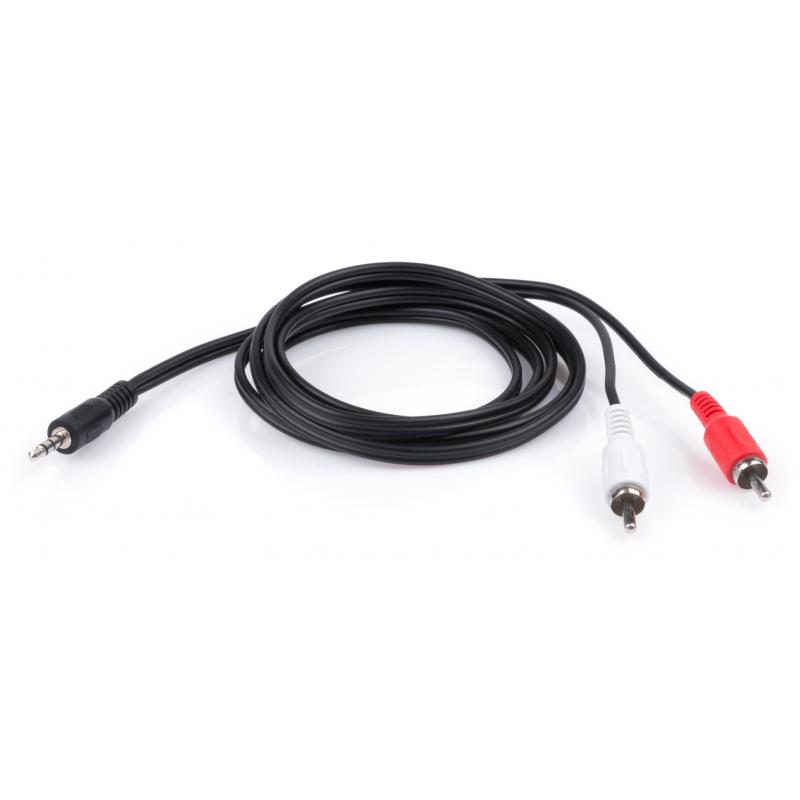 Кабель мультимедийный Jack 3.5mm male to 2xRCA 3.0m Vinga [3.5STM2RCAM01-3.0]