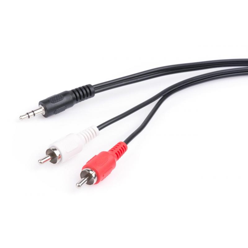 Кабель мультимедийный Jack 3.5mm male to 2xRCA 3.0m Vinga [3.5STM2RCAM01-3.0]