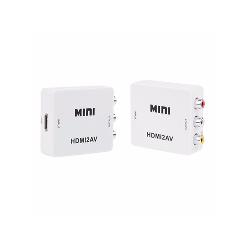 Конвертер Mini, HDMI to AV, ВЫХОД 3RCA(мама) на ВХОД HDMI(мама), 720P/1080P, White, BOX [8626]