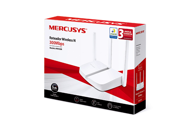 Бeспроводной маршрутизатор MERCUSYS MW305R_V2, 300Mbps + 3Lan, 3 антенны