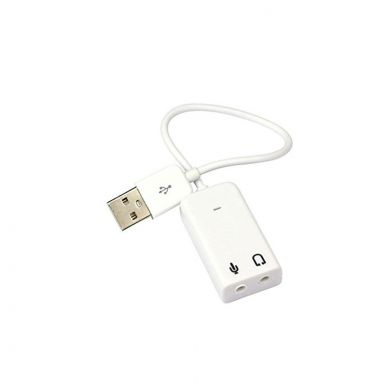 Звуковая карта Dynamode USB 8(7.1) каналов 3D белая (USB-SOUND7-WHITE)