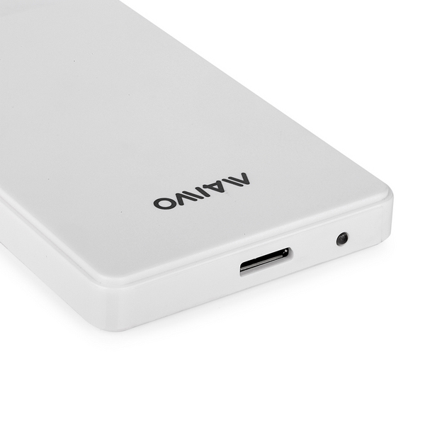 Карман Maiwo внешний для 2.5&quot; SATA/SSD HDD через USB3.0 безвинтов. крепление пластик белый [K2503D white]