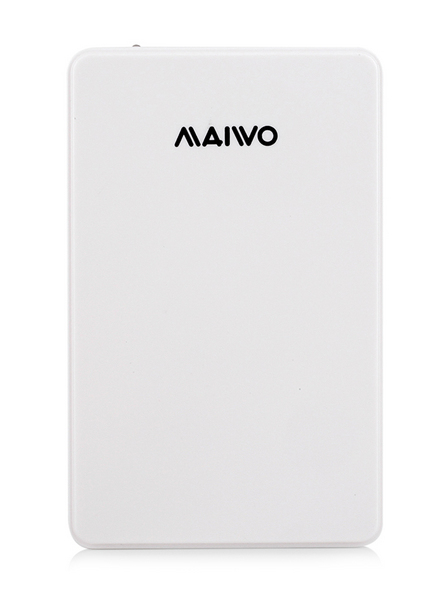 Карман Maiwo внешний для 2.5&quot; SATA/SSD HDD через USB3.0 безвинтов. крепление пластик белый [K2503D white]