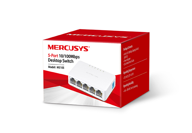 Коммутатор MERCUSYS MS105 5-портовый 10/100 Мб ит/с