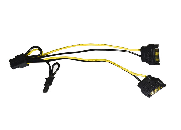 Кабель питания для видеокарт Dynamode SATA 15Pin x 2 to PCI-E 8Pin(6+2) 16 AWG медь