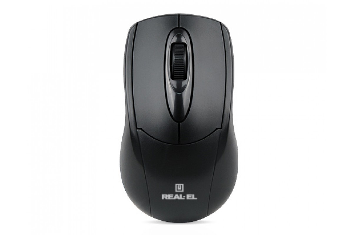 Мышь REAL-EL RM-207 Black (USB, Чёрный) (EL123200015)