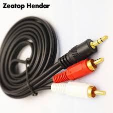 Кабель Jack 3.5-M Stereo - 2хRCA-M, GOLD, CU, Stereo, круглый, Black, 3m [302]