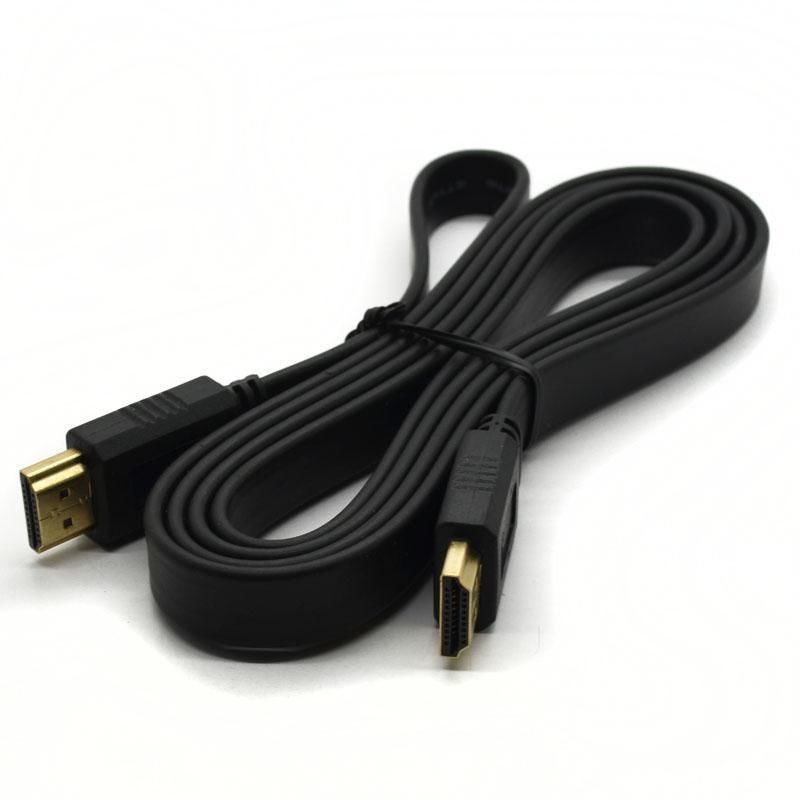 Кабель HDMI-HDMI 1.5m, v1.4, плоский Black, (Пакет), Q160 [4460]