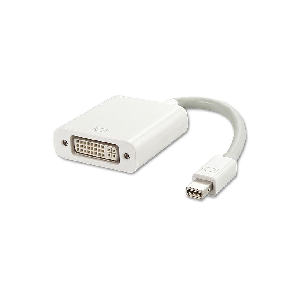 Конвертер mini Display Port (папа) на DVI(мама) 30cm, White, 4K/2K, Пакет [8629]