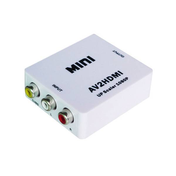 Конвертер Mini AV2HDMI, ВХОД 3RCA(мама) на ВЫХОД HDMI(мама), 720P/1080P, White[7785]