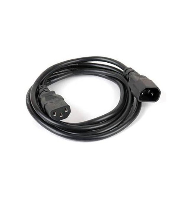 Кабель питания вторичный  PC-monitor 1.8m, 0.75mm, 3pin, IEC C13-C14, OEM Q25 [342]