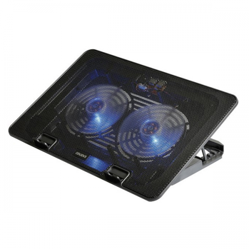 Подставка под ноутбук DCX-033 (A-101), 9-17&quot;, 2x120mm LED 1500±10% RPM, корпус пластик, 2xUSB 2.0, 383x285x50mm, Box,Q20 [DCX-033]