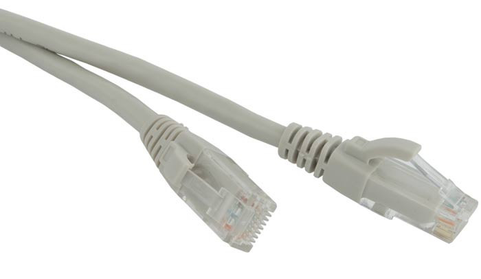 Патч-корд литой RITAR, CCA, UTP, RJ45, Cat.5e, 10m, серый [221]