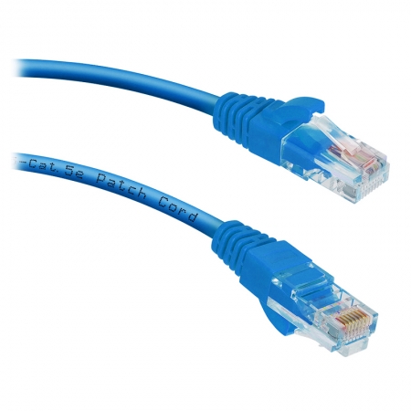 Патч-корд литой RITAR, UTP, RJ45, Cat.5e, 10m, синий Q91 [222]