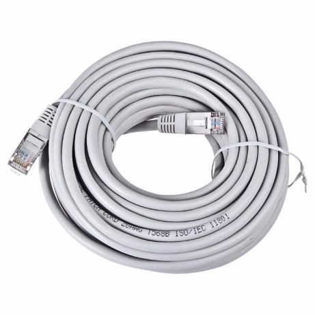 Патч-корд литой RITAR, UTP, RJ45, Cat.5e, 20m, серый Q47 [1131]