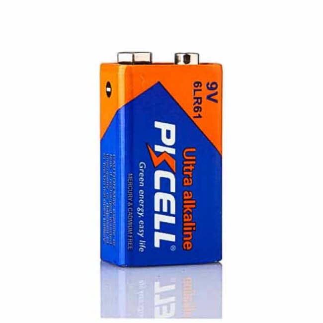 Батарейка щелочная PKCELL 9V/6LR61, крона, 1 штука shrink цена за shrink [9290]