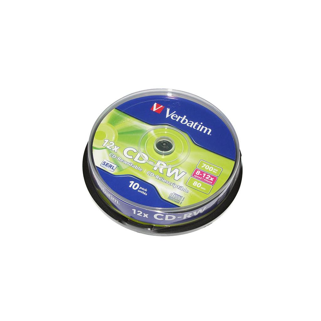 Диск CD-RW Verbatim 700Mb 12x (43480)