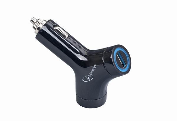 Зарядное устройство от автомобильного прикуривателя Gembird MP3A-UC-CAR5, 2USB, 2А, черный цвет [MP3A-UC-CAR5]