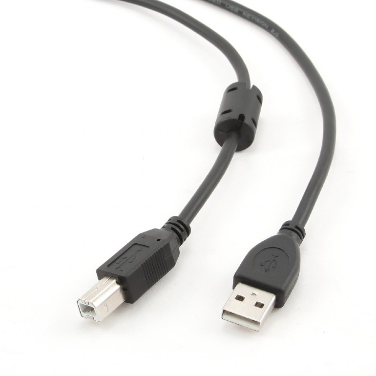 Кабель Cablexpert USB2.0, AM/BM, 4.5m, феррит [CCF-USB2-AMBM-15]