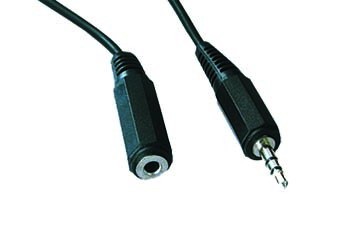 Кабель стерео аудио, 3.5 мм M/F 3.5мм, 2m, Black [CCA-423-2M]