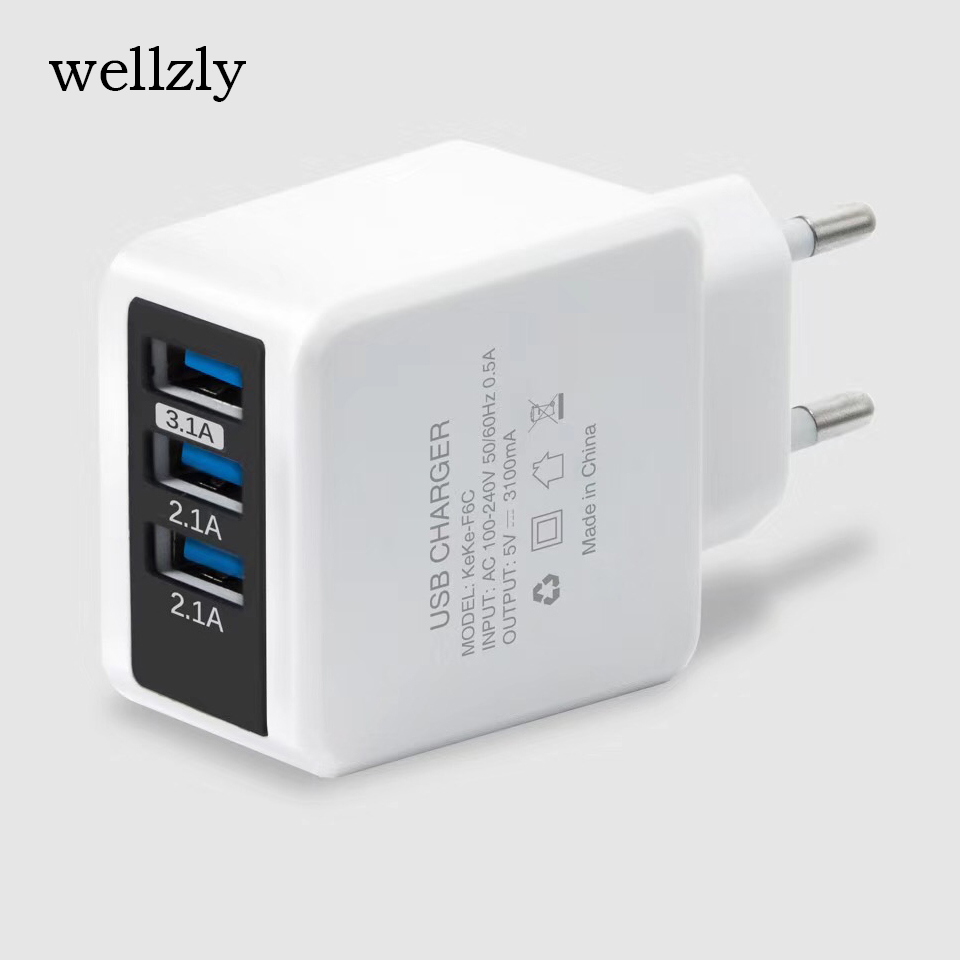 Сетевое зарядное устройство FKeKe-6C 3xUSB 3.4A