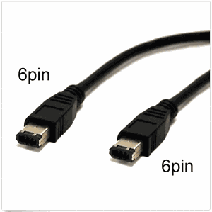 Кабель FireWire 6pin 1.1m black