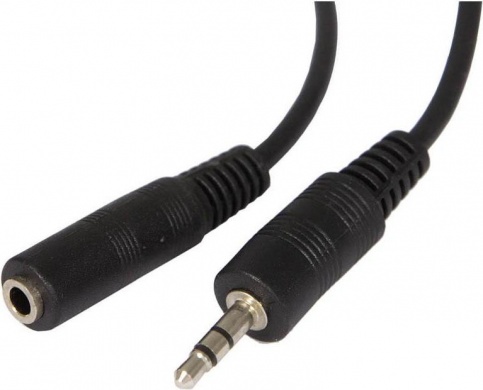 Кабель 3.5M - 3.5F 3pin 1.5m black