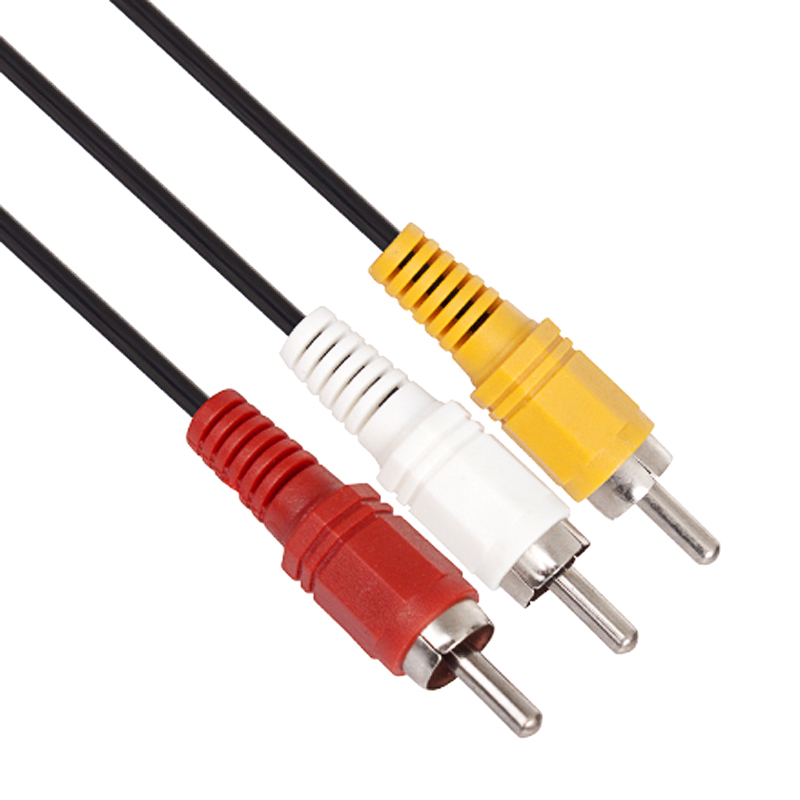Кабель Audio-Video 3хRCA - 3xRCA, 0.8m, black