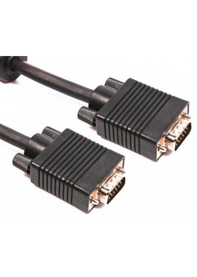 Кабель VGA 3m, male to male (папа-папа), 1 феррит, черный [1089]