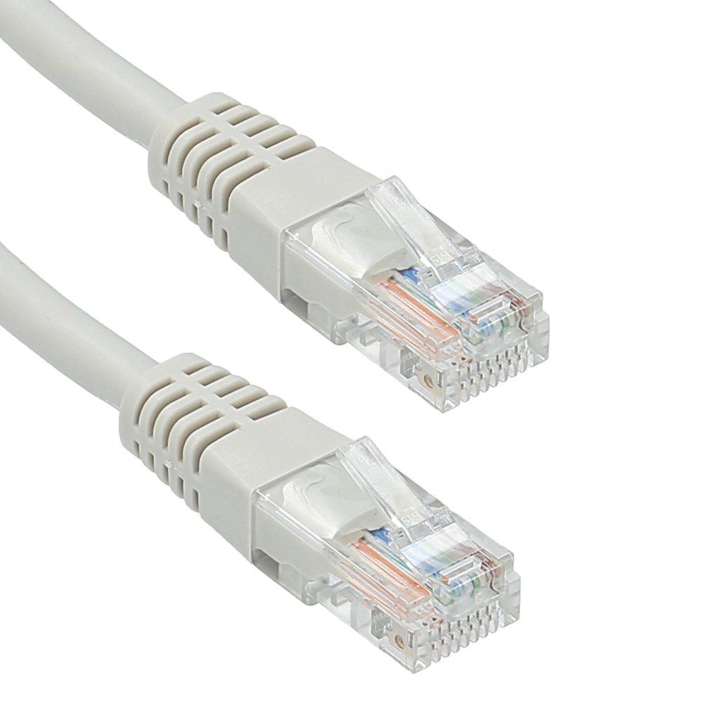 Патч-корд литой RITAR, UTP, RJ45, Cat.5e, 2m, серый Q350 [1130]