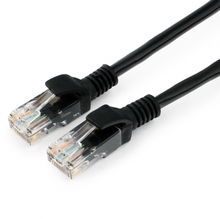 Патч-корд литой RITAR, UTP, RJ45, Cat.5e, 10m, черный Q84 [7512]