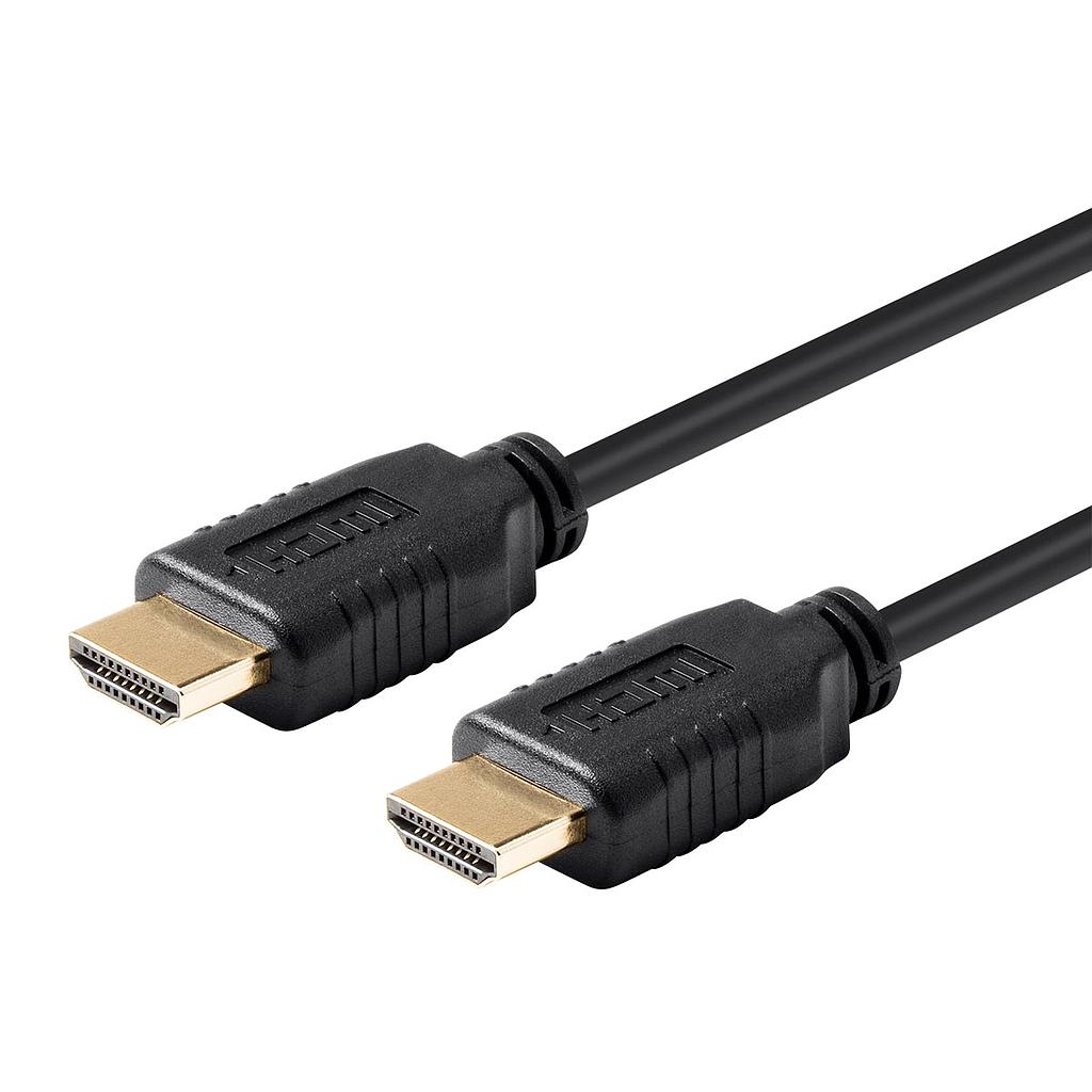 Кабель HDMI-HDMI HIGH SPEED 1m, v1.4, OD-7.5mm, круглый, Black [4427]