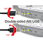 Кабель Cablexpert USB 2.0 A-папа/Micro B-папа, двусторонний разъем [CC-mUSB2D-1M]