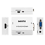 Конвертер Mini, VGA2HDMI, ВЫХОД HDMI(мама), на ВХОД VGA(мама)  720P/1080P, White, BOX [11631]