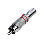 Разъём RCA под пайку, silver-red