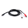 Кабель мультимедийный Jack 3.5mm male to 2xRCA 3.0m Vinga [3.5STM2RCAM01-3.0]