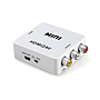 Конвертер Mini, HDMI to AV, ВЫХОД 3RCA(мама) на ВХОД HDMI(мама), 720P/1080P, White, BOX [8626]