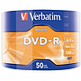Диск DVD-R Verbatim 4.7Gb 16X Wrap-box 50pk Extra MATT SILVER (43791)