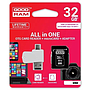 MicroSDHC 32GB UHS-I Class 10 GOODRAM + SD-adapter + OTG Card reader [M1A4-0320R11]