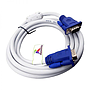 Кабель VGA 3+4 3m, male to male (папа-папа), 1 феррит, бело-синий, пакет Q100 [6970]