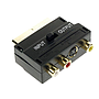Переходник SCART (папа)-3 RCA (мама)+Svideo Black c переключателем [3375]