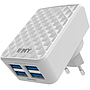 Сетевой адаптер EMY Micro 4200mAh 4usb кабель в комплекте MY-262 бело-стальной