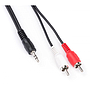 Кабель мультимедийный Jack 3.5mm male to 2xRCA 3.0m Vinga [3.5STM2RCAM01-3.0]